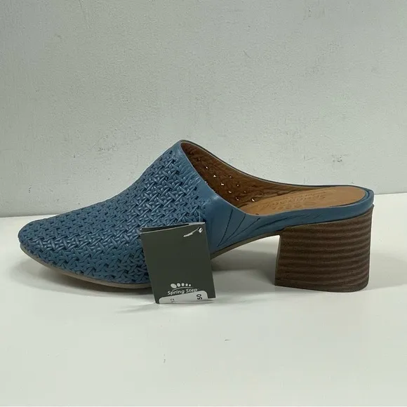 New Spring Step Arlyse Leather Mules  Size US 9, EU 40