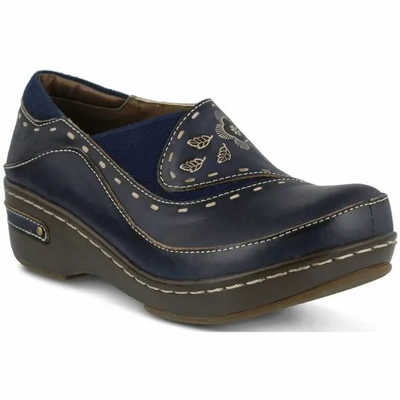 NEW SPRING STEP SHOES women's burbank leather shoes in navy