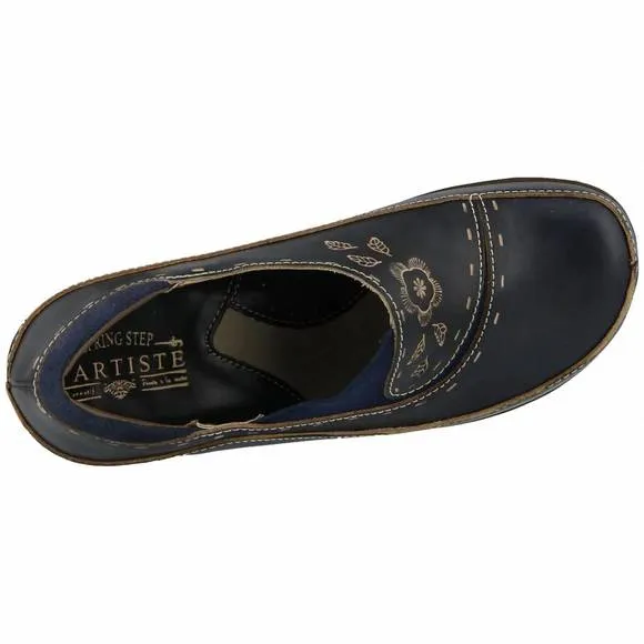 NEW SPRING STEP SHOES women's burbank leather shoes in navy