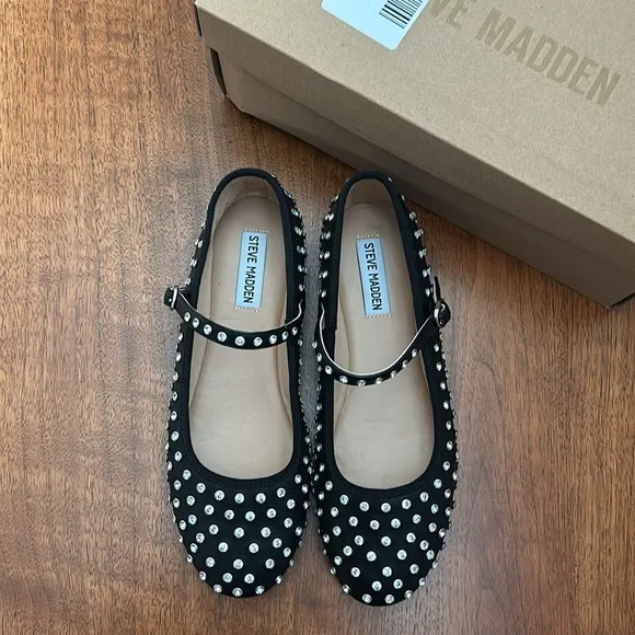 NEW Steve Madden Vinetta Rhinestone Mary Jane Shoes  8.5