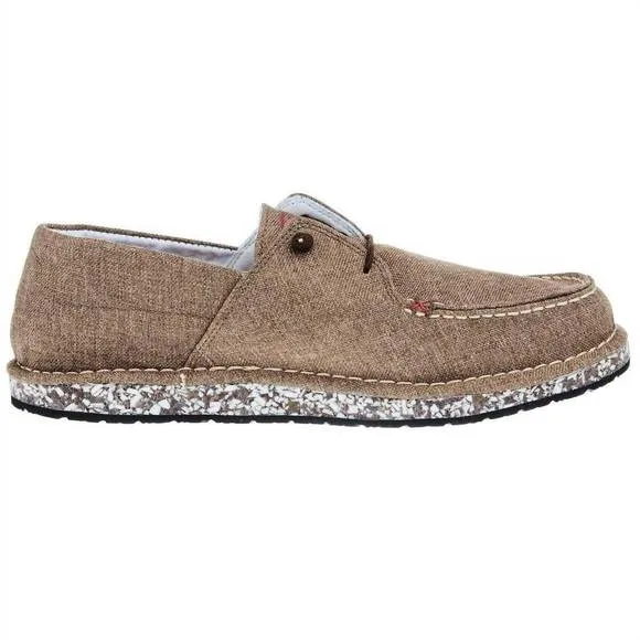 NEW TWISTED X men's circular project™ linen boat shoe in brown
