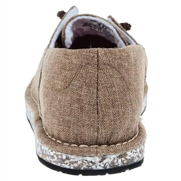 NEW TWISTED X men's circular project™ linen boat shoe in brown