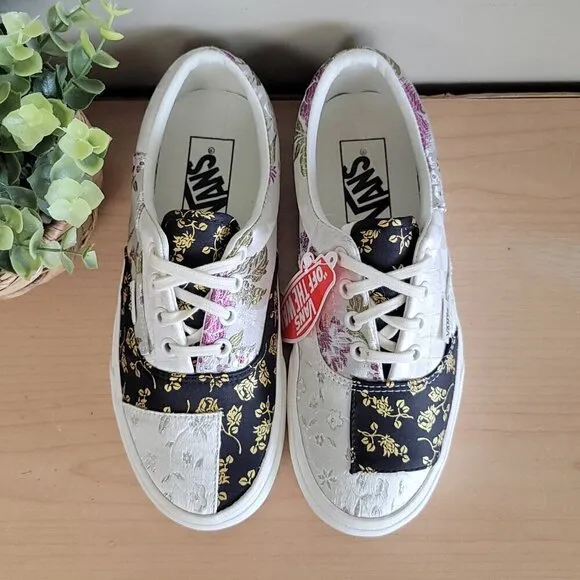 NEW Vans Era Brocade Patchwork Satin Floral Low Top Lace Up Sneakers Shoes 6