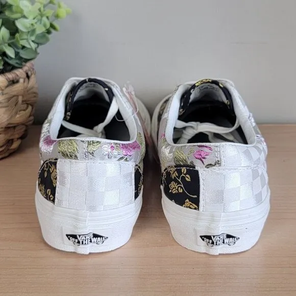 NEW Vans Era Brocade Patchwork Satin Floral Low Top Lace Up Sneakers Shoes 6