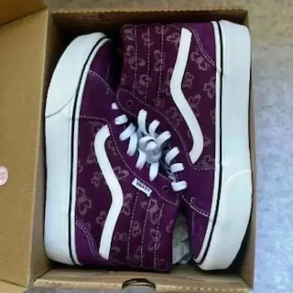 NEW Vans Filmore Hi Top Platform Purple Butterfly Sneakers Missy Shoes Sz 5 NWT