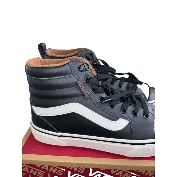 NEW VANS Filmore Hi Vansguard Leather Black Lace Up Shoes Men's Size 8.5