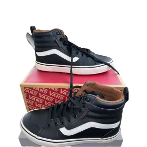 NEW VANS Filmore Hi Vansguard Leather Black Lace Up Shoes Men's Size 8.5