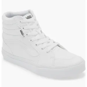 New Vans Filmore High Top Sneakers, Canvas White, Kids, Youth Shoes