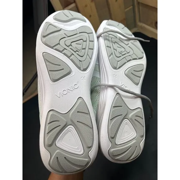 NEW Vionic Womens JOJO OMBRE Sneakers Size 10 Mint Green &amp; Gray Gym Shoes