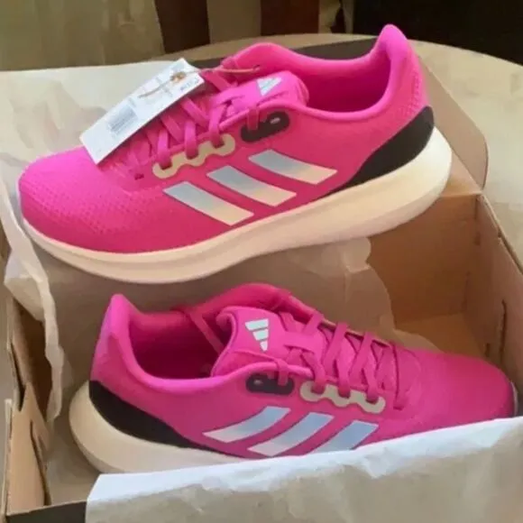 New! Adidas *Barbie* Pink Sz 8 RUNFALCON WIDE 3 RUNNING SHOES