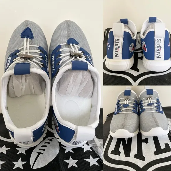 NFL Fanatics New England Patriots Athletic Fiber Optic Light Up Men’s Shoes 7.5