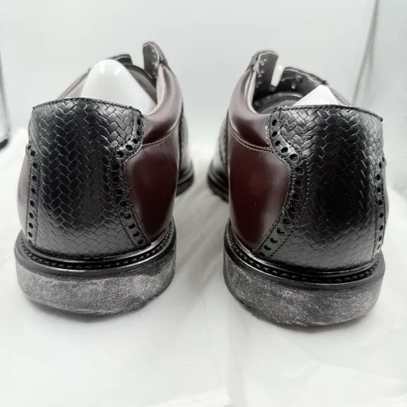 NIB Florsheim Magneforce Black (Wine) Brown Spikeless Golf OrthoLite Shoes Sz 11