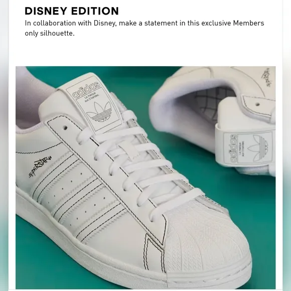 NIB Men's Adidas Disney Edition Sneakerella Superstars Sneakers Shoes Size 10