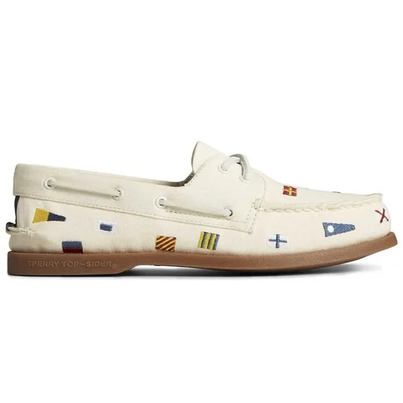 NIB Sperry Topsider A/O Nautical Flags 9.5 Mens
