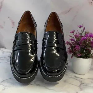 NIB Women's Black Patent Leather Loafers Size 6.5