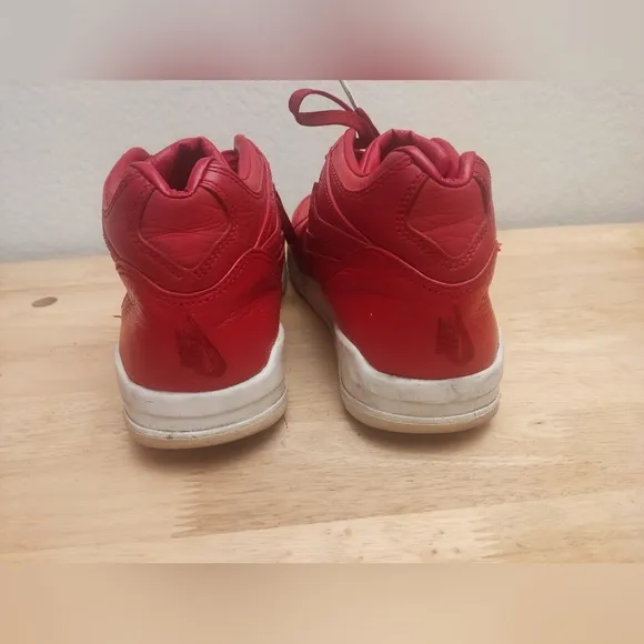 Nike Air Flight 89 Red Leather Sneaker Shoes Size 9.5