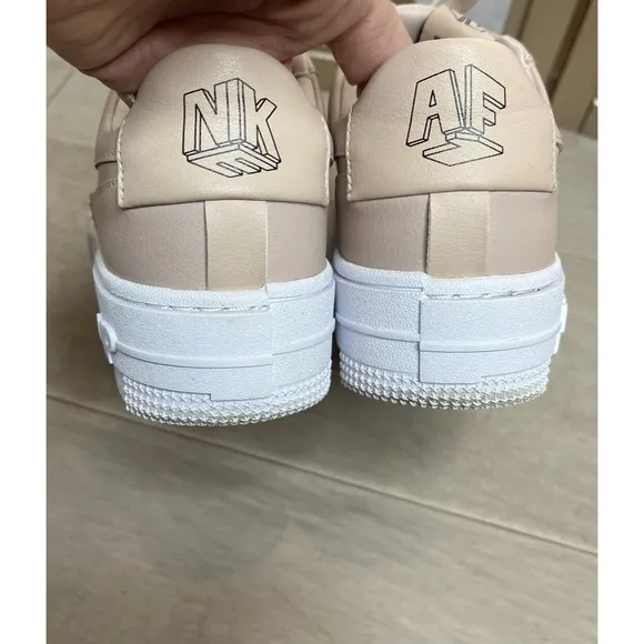 Nike Air Force 1 One Pixel Low Particle Beige  Shoes Sz 6 Leather
