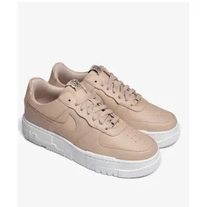Nike Air Force 1 One Pixel Low Particle Beige  Shoes Sz 6 Leather