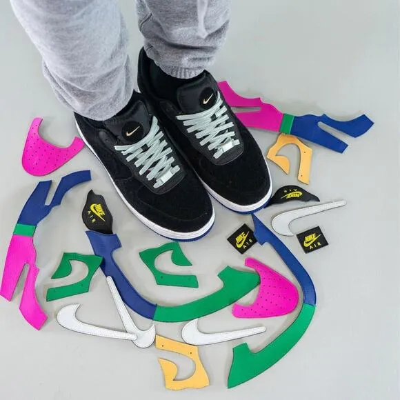 Nike Air Force 1/1 Multi Customizable Sneakers DB2576 Colorblock Shoes US Size 9