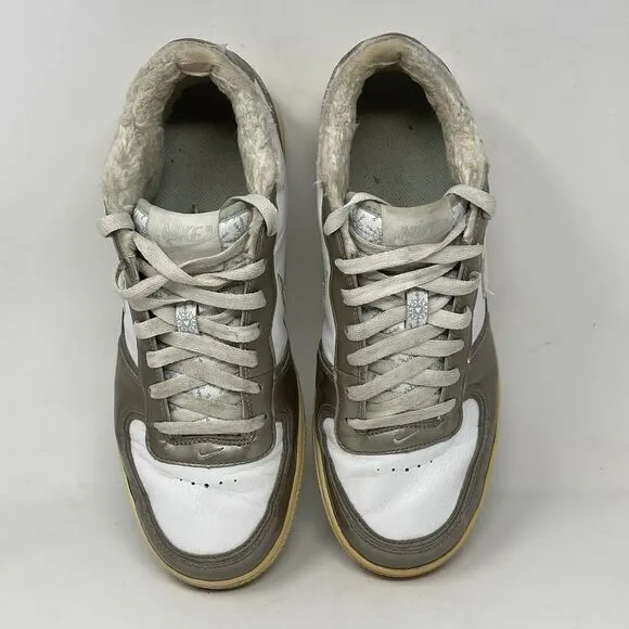Nike Air Indee Low Premium Shoes Womens 10 Bronze Pearl Leather Fur Trim 2008