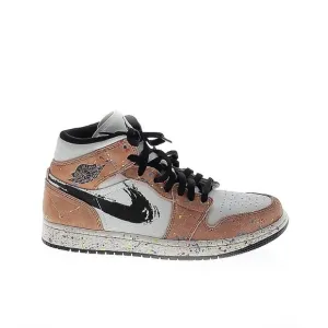 Nike Air Jordan 1 Mid SE Brushstroke Paint Splatter NEW and RARE Canvas Sneakers