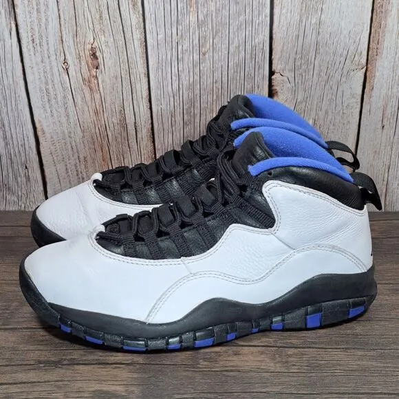 Nike Air Jordan 10 Retro Orlando 310805-108 White Black Basketball Shoes Men's 8