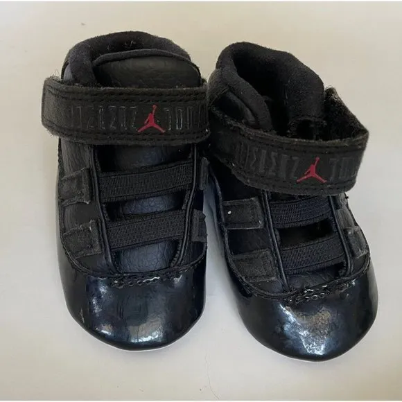 Nike Air Jordan 11 Retro Soft Bottom Baby Crib Shoes 378049-002 2015 Black 2C 2