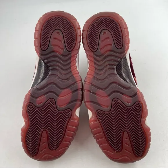 🥾Nike Air Jordan 11 XI Retro GS Heiress Red Velvet Night Maroon Gold Shoes