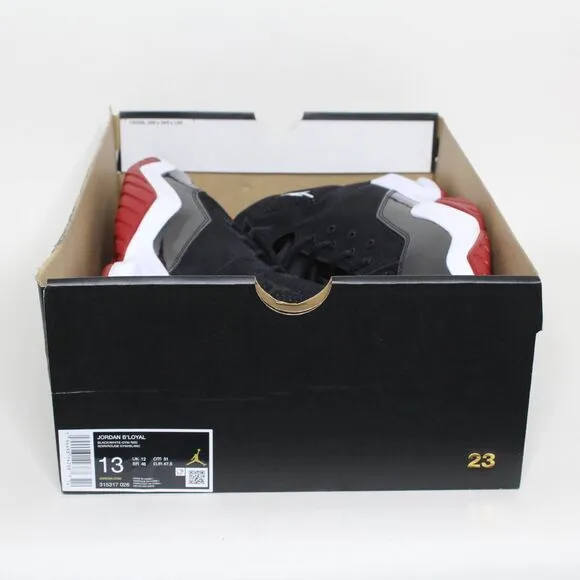 Nike Air Jordan B'Loyal Basketball Shoes black white patent leather Mens Size 13