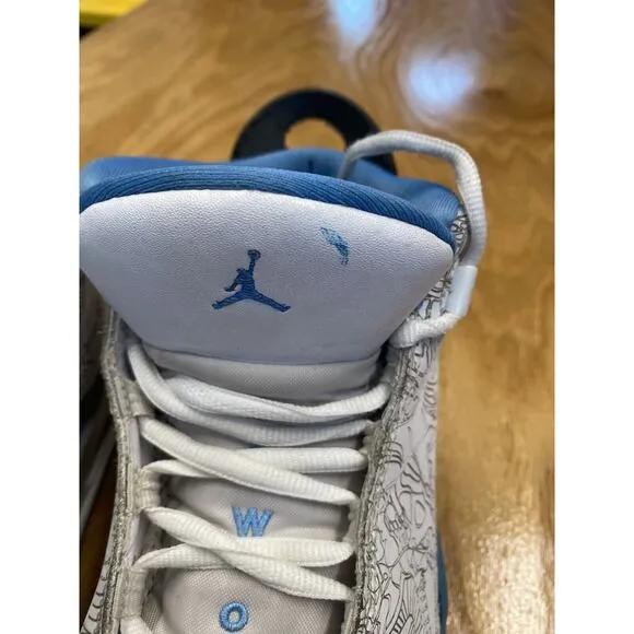 Nike Air Jordan Dub Zero Sneakers Boy 6Y White Leather Low Top Running Shoes S64