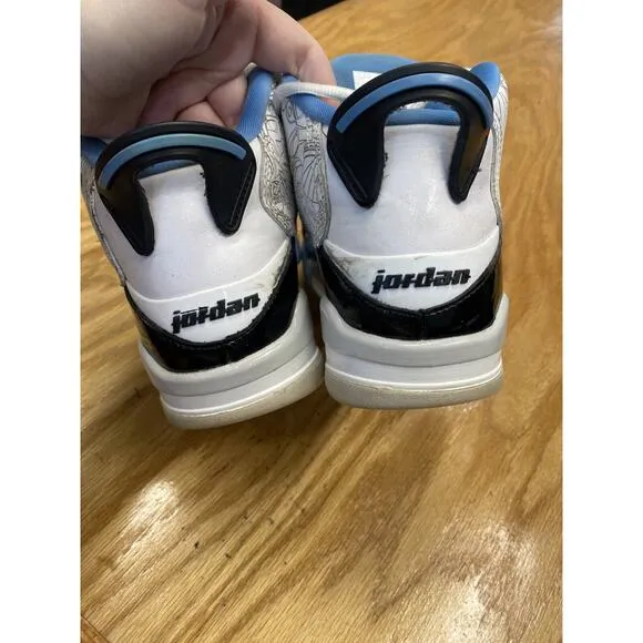Nike Air Jordan Dub Zero Sneakers Boy 6Y White Leather Low Top Running Shoes S64