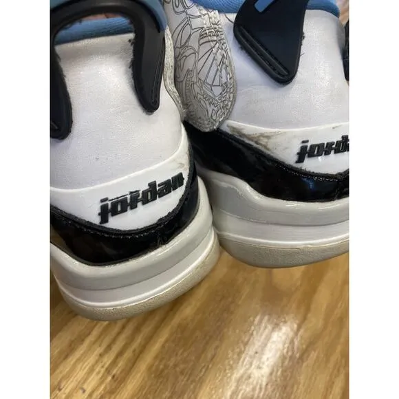 Nike Air Jordan Dub Zero Sneakers Boy 6Y White Leather Low Top Running Shoes S64