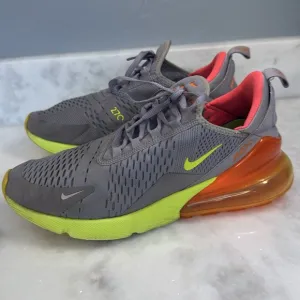 Nike Air Max 270 Men's 10 Shoes Grey Volt Orange AH8050-012
