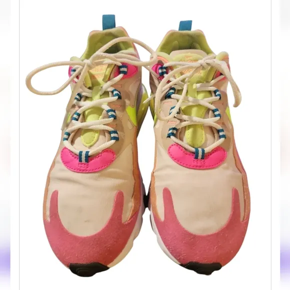 Nike Air Max 270 React Pink Volt Neon Women’s Size 7.5 Shoes Sail DC1863-600
