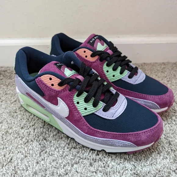 Nike Air Max 90 NRG Shoes Light Bordeaux Armory Navy DM0035-500 Men's