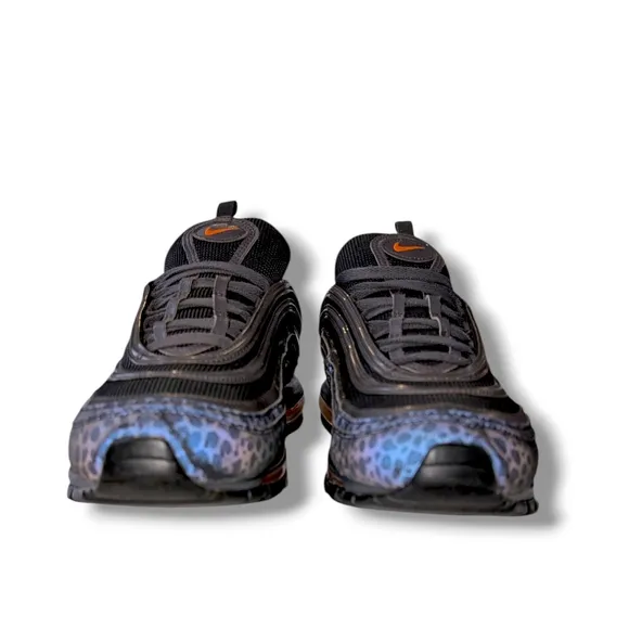 Nike Air Max 97 Safari Off Noir Reflective Men's Sneakers Black and Blue Sz 11us