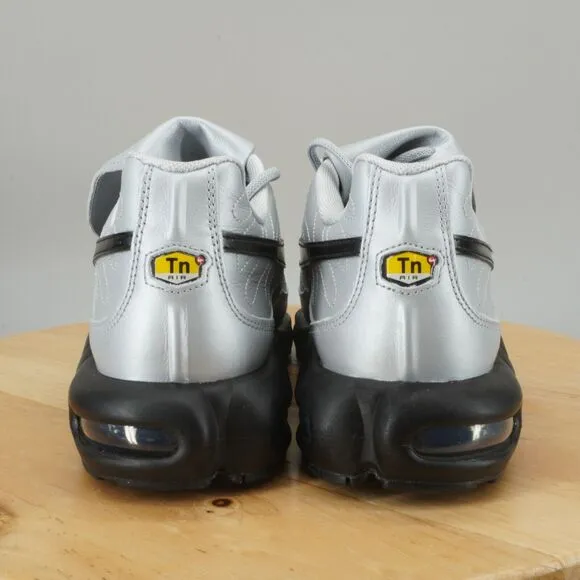 Nike Air Max Plus Tiempo Mens Size 13 Shoes Wolf Grey Black Leather Sneakers NEW