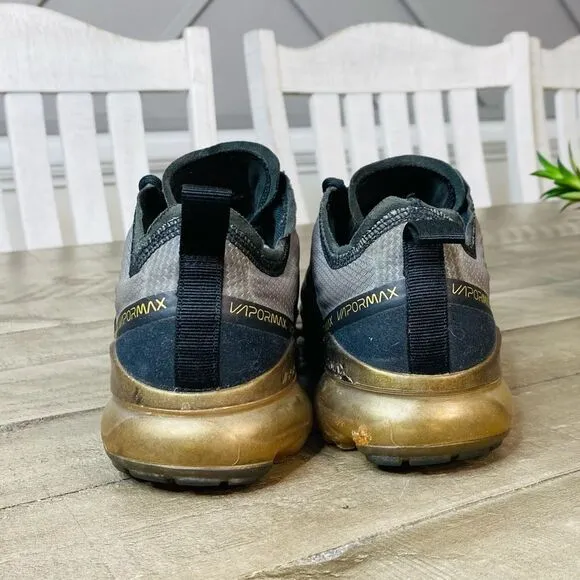 Nike Air VaporMax GS Black Gold Women’s Size 8.5