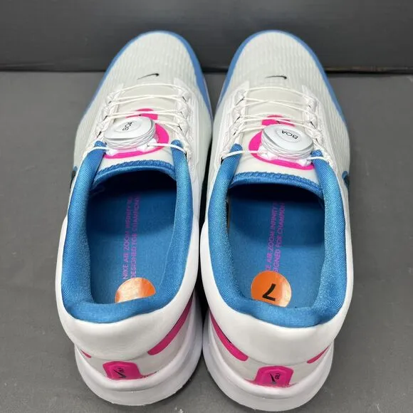 NIKE AIR ZOOM INFINITY TOUR NEXT% BOA WHITE BLUE PINK DJ5590-100 Men Size 7 NEW
