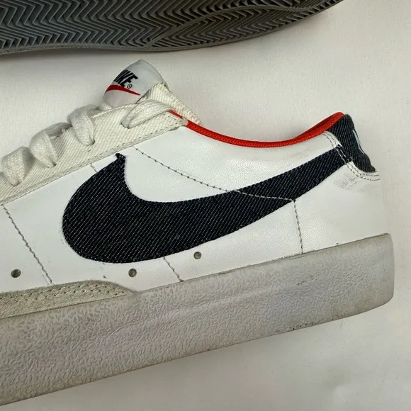 Nike Blazer Low “USA Denim” Mens Shoes US 10.5 White/Dark Blue/Red DJ6201-100
