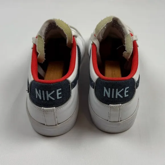 Nike Blazer Low “USA Denim” Mens Shoes US 10.5 White/Dark Blue/Red DJ6201-100