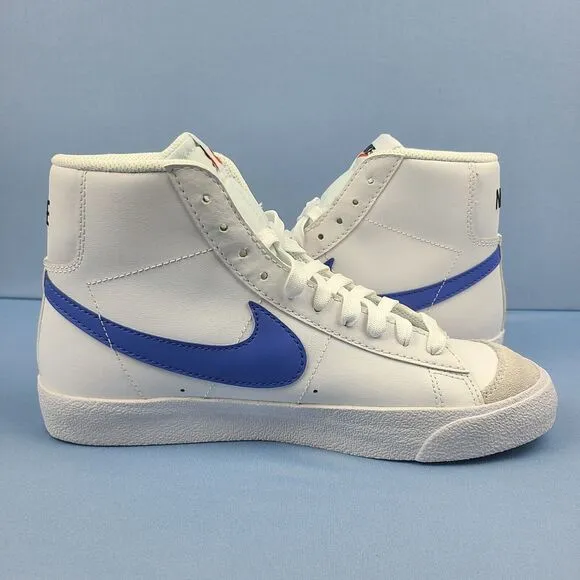 Nike Blazer Mid 77 GS Size 7Y Sneakers Shoes White Red Blue Habanero DA4086-117