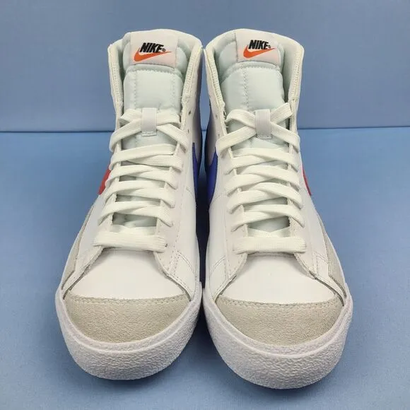 Nike Blazer Mid 77 GS Size 7Y Sneakers Shoes White Red Blue Habanero DA4086-117