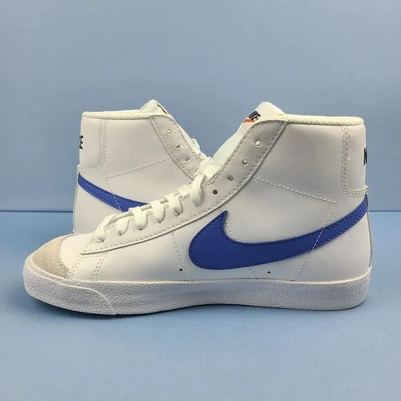 Nike Blazer Mid 77 GS Size 7Y Sneakers Shoes White Red Blue Habanero DA4086-117