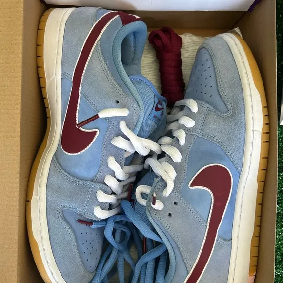 Nike Blue and Red Skateboarding Sneakers