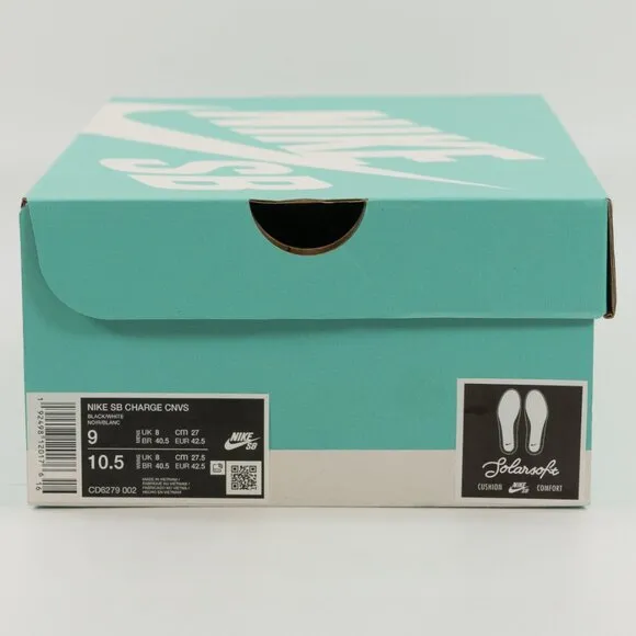 Nike Charge Canvas SB 'Black' CD6279-002 Skateboarding Multi Size