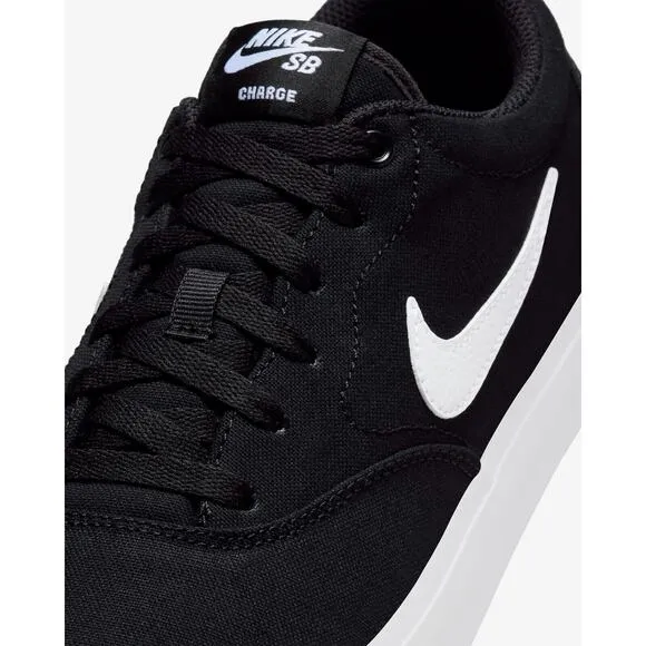 Nike Charge Canvas SB Black White Athletic Skate Shoes CD6279-002 Men's New