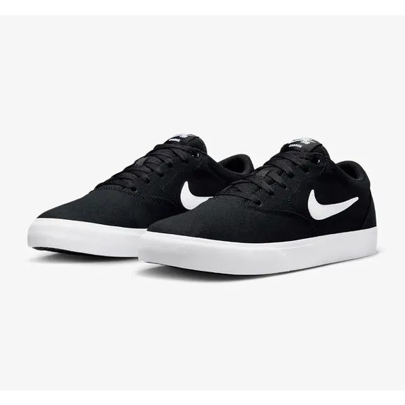Nike Charge Canvas SB Black White Athletic Skate Shoes CD6279-002 Men's New