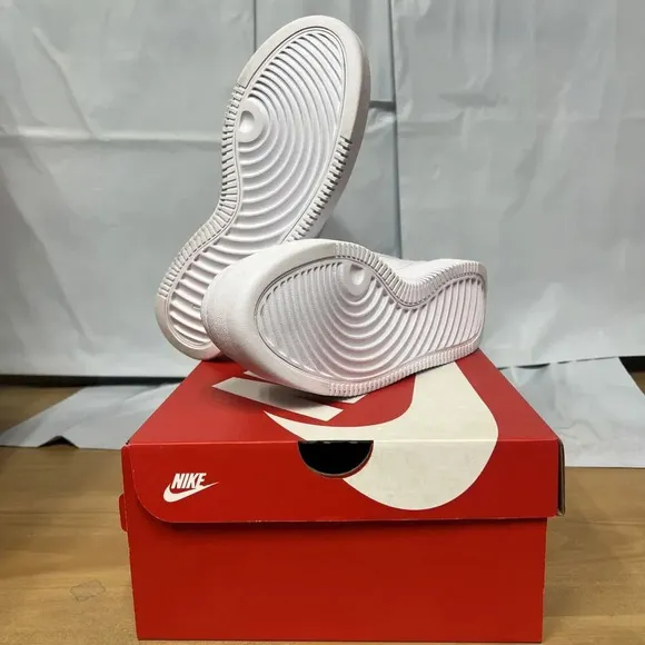 Nike Court Vision Alta DM0113-100 Sneaker Women's 8.5 White Leather Shoes BBS135
