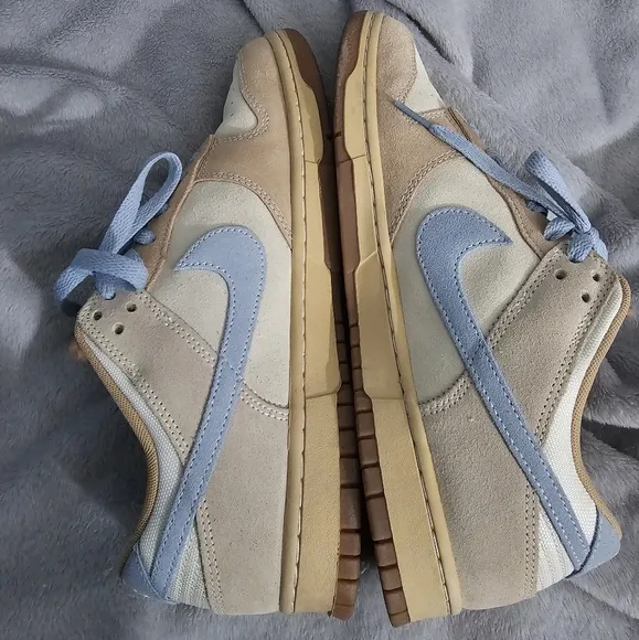 Nike - Dunk Low Coconut Milk/Light Armory Blue Sneakers - Size M 10.5 / W 12
